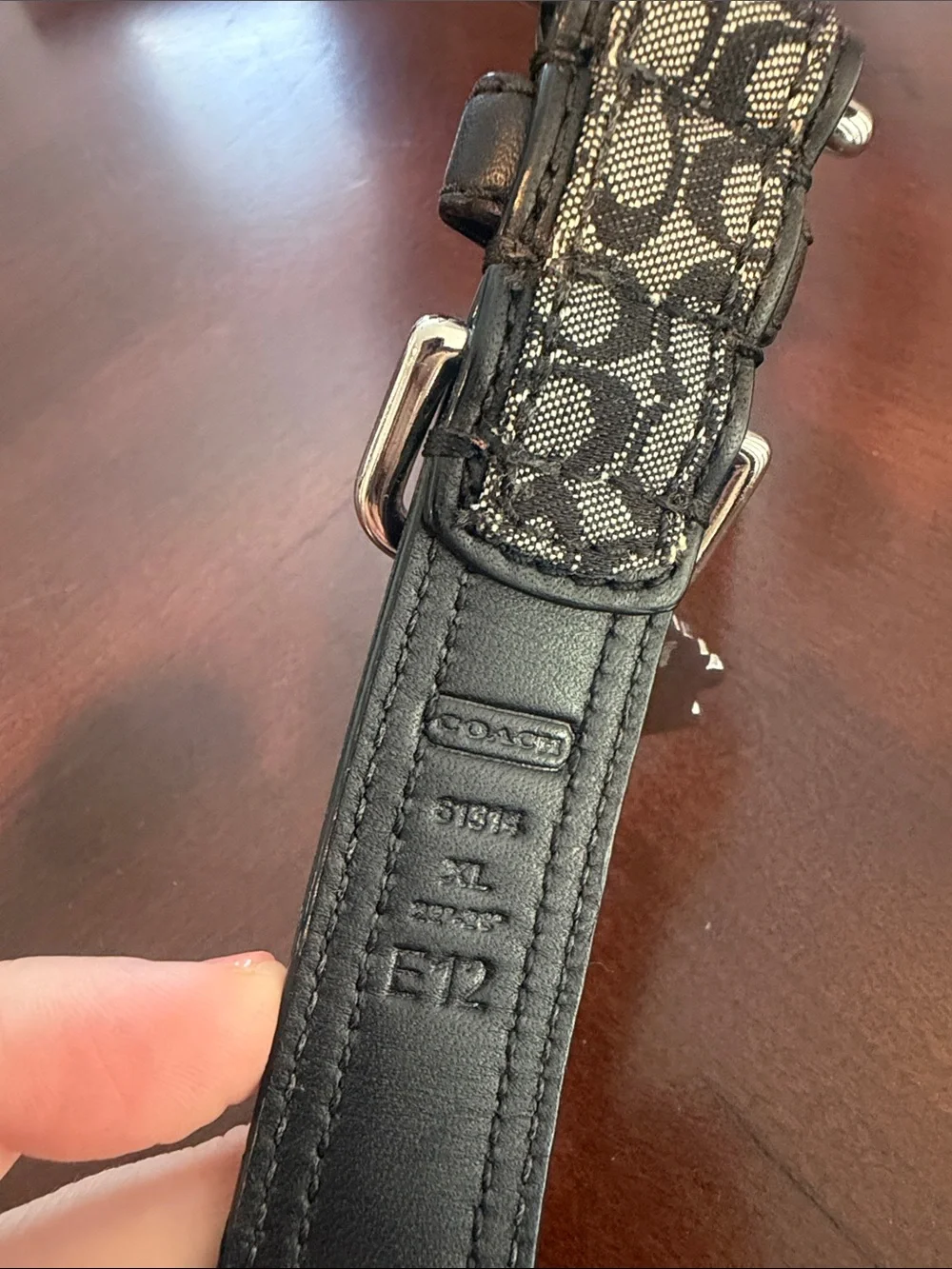 Coach extra large dog collar with fire hydrant charm
